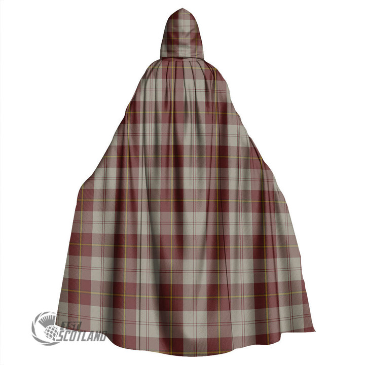 1stScotland Clothing - Cunningham Burgundy Dancers Tartan Unisex Hooded Cloak A7 | 1stScotland