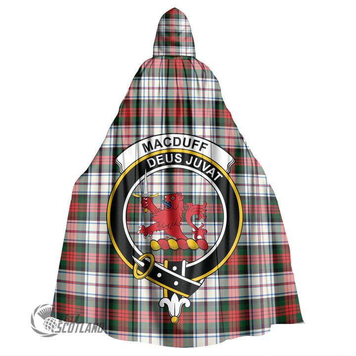 1stScotland Clothing - MacDuff Dress Modern Clan Tartan Crest Unisex Hooded Cloak A7 | 1stScotland