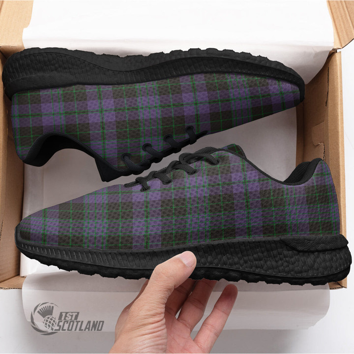 1stScotland Shoes - Clergy Green Tartan Air Running Shoes A7