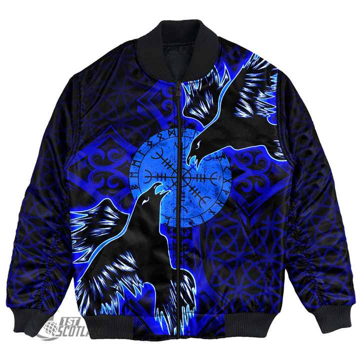 1stScotland Clothing - Viking Raven and Compass - Blue Version - Bomber Jackets A95 | 1stScotland