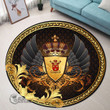 1stScotland Round Carpet - Cockie Family Crest Round Carpet - Ornamental Heraldic Shield A7 | 1stScotland