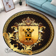 1stScotland Round Carpet - Spittle Family Crest Round Carpet - Gold Heraldic Shield A7 | 1stScotland