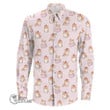 1stScotland Clothing - Cute Cartoon Corgi Dog - Long Sleeve Button Shirt A7 | 1stScotland