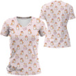 1stScotland Clothing - Cute Cartoon Corgi Dog - V-neck T-shirt A7 | 1stScotland