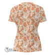 1stScotland Clothing - Pattern of Corgi Dog - V-neck T-shirt A7 | 1stScotland