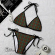 1stScotland Clothing - Shaw Green Modern Tartan 2 Piece Bikini A35