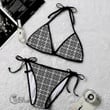 1stScotland Clothing - Scott Black & White Modern Tartan 2 Piece Bikini A35