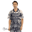 1stScotland Clothing - Jack Family Crest Hawaiian Shirt Scottish Fold Cat and Thistle Drawing Style A7 | 1stScotland