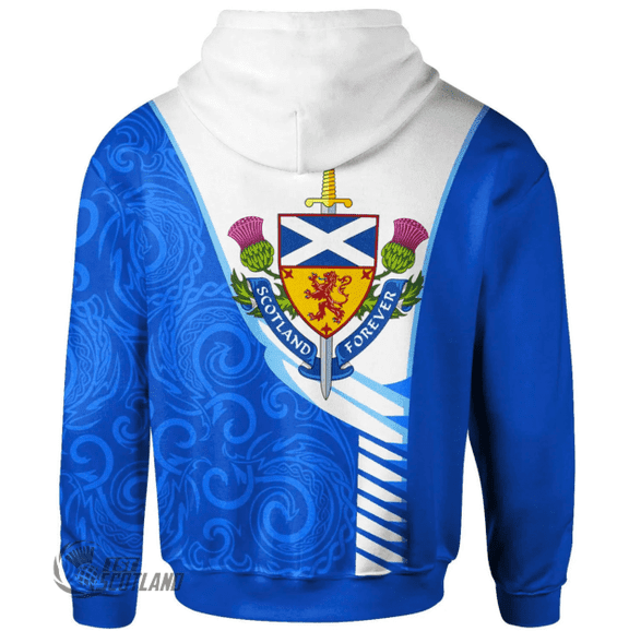 1stScotland Hoodie - Kerr Scottish Family Crest Hoodie - Scotland Fore Flag Color A7