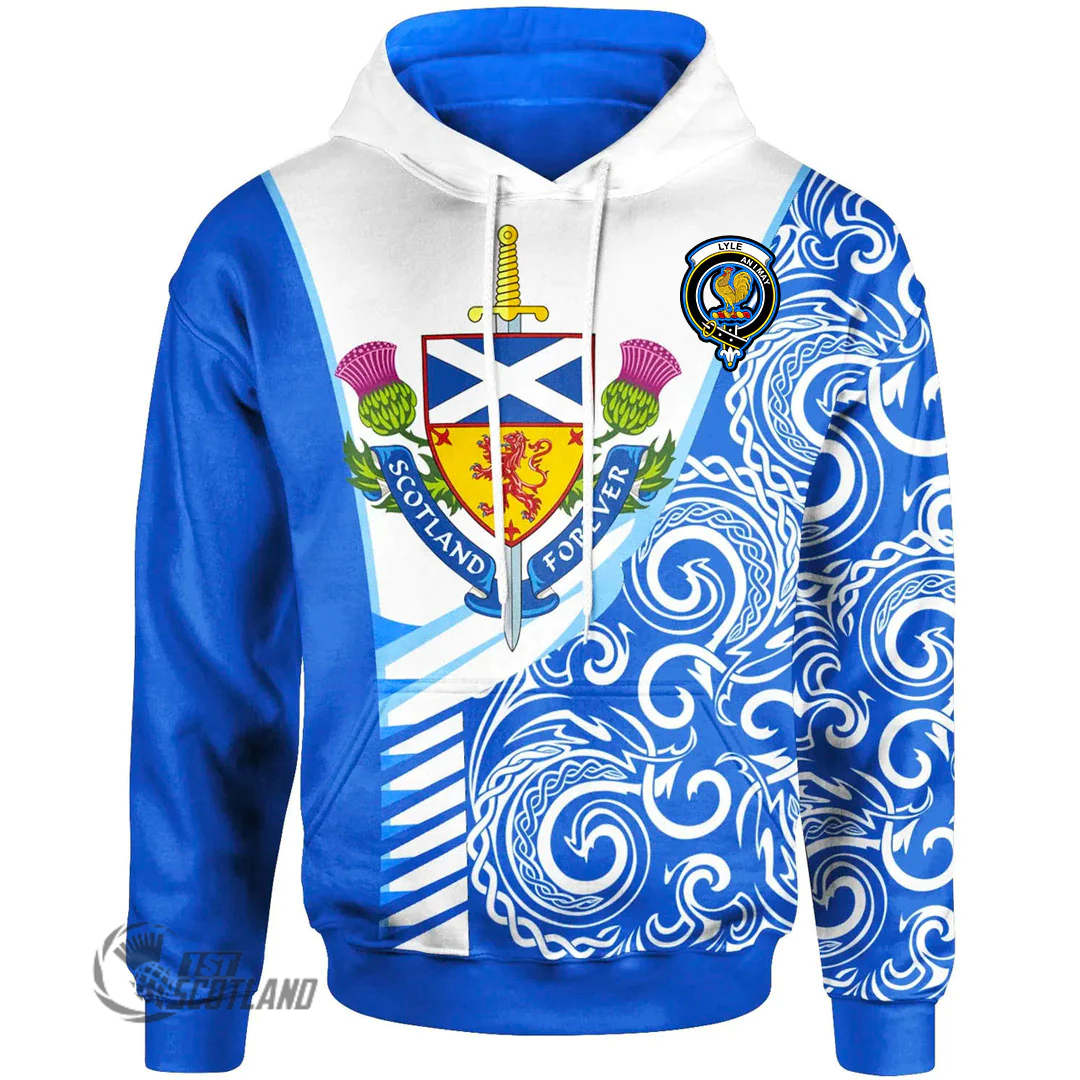 1stScotland Hoodie - Lyle Scottish Family Crest Hoodie - Scotland Fore A7 | 1stScotland