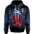 1stScotland Hoodie - Shouster or Shuster Hoodie - Lion Rampant With Scotland Flag A7 | 1stScotland