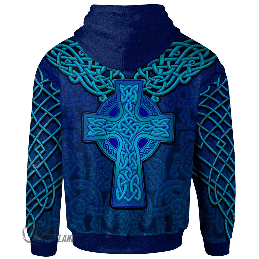 1stScotland Hoodie - Stirling _of Keir_ Scottish Family Crest Hoodie - Scotland Lion Celtic Cross A7