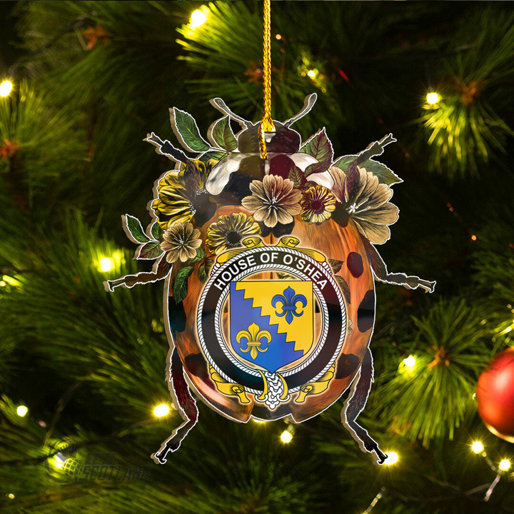 1stScotland Ornament - House of O SHEA Irish Family Crest Custom Shape Ornament - Ladybug A7 | 1stScotland