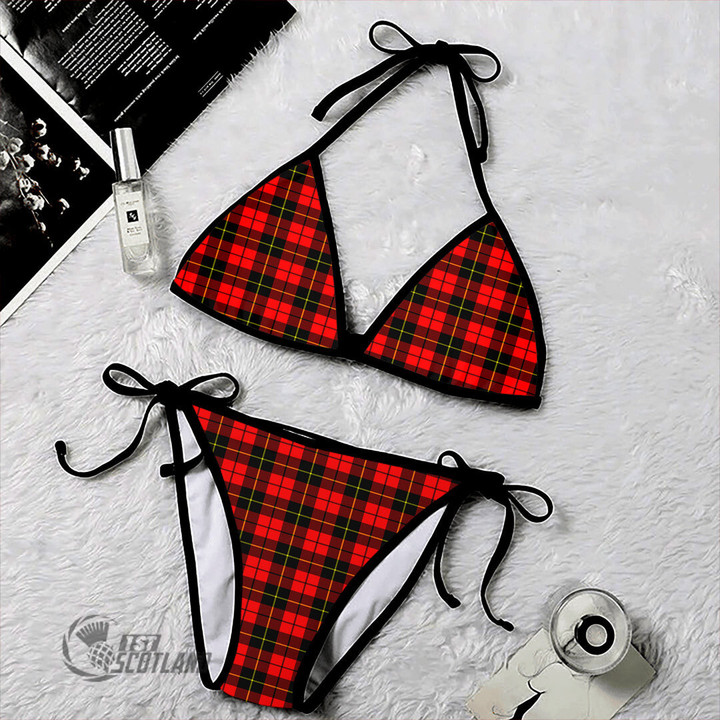 1stScotland Clothing - Wallace Hunting   Red Tartan 2 Piece Bikini A35