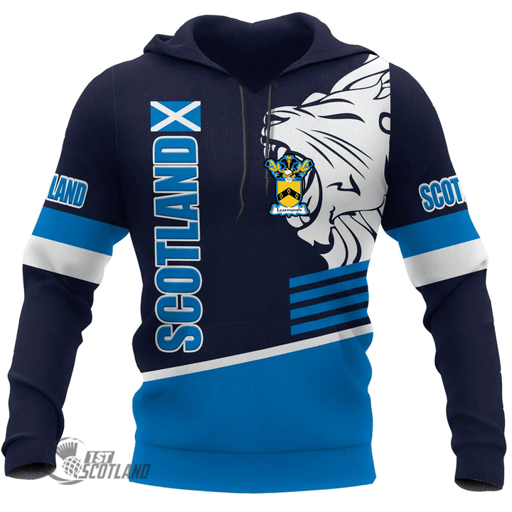 1stScotland Hoodie - Learmonth Hoodie - Great Lion Style Blue A7 | 1stScotland
