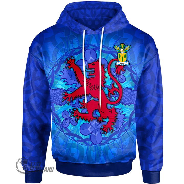 1stScotland Hoodie - Louis Hoodie - Lion With Scotland Thistle A7 | 1stScotland