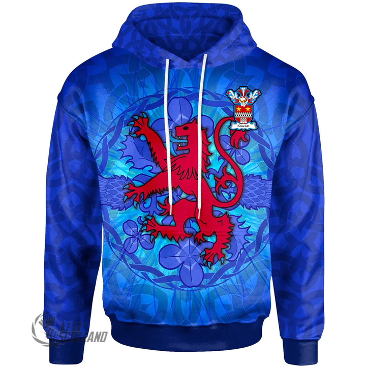 1stScotland Hoodie - Kincaid Hoodie - Lion With Scotland Thistle A7 | 1stScotland