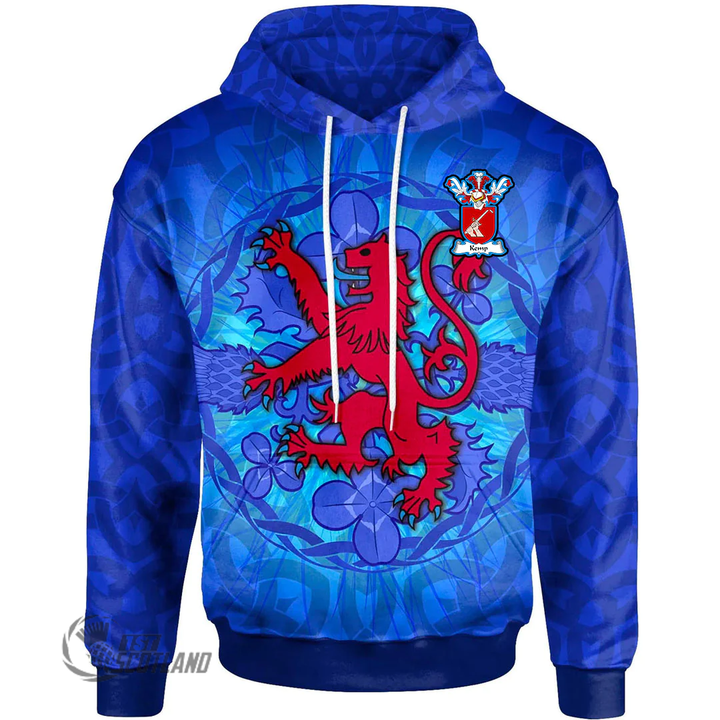 1stScotland Hoodie - Kemp Hoodie - Lion With Scotland Thistle A7 | 1stScotland