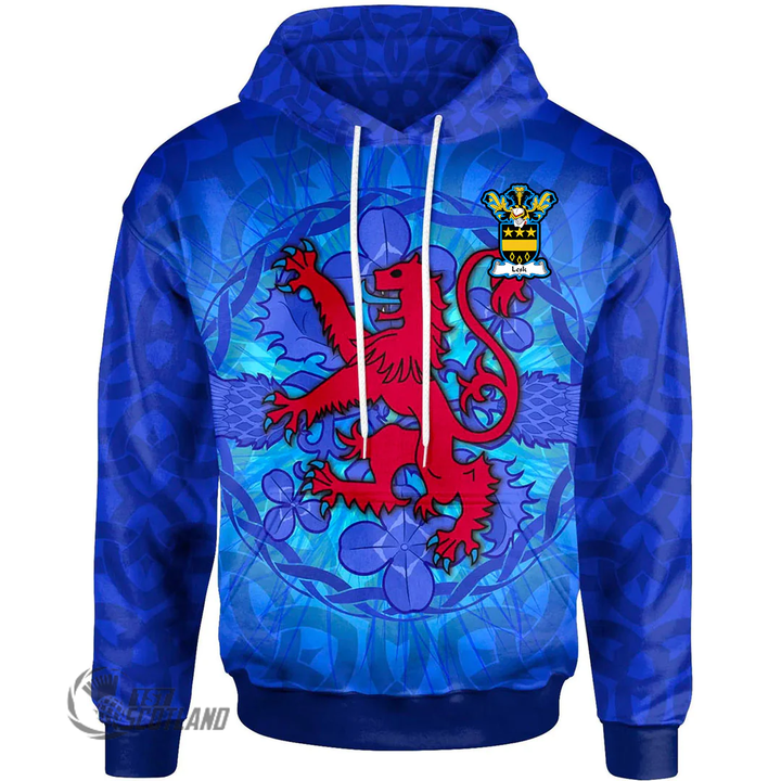 1stScotland Hoodie - Lesk Hoodie - Lion With Scotland Thistle A7 | 1stScotland