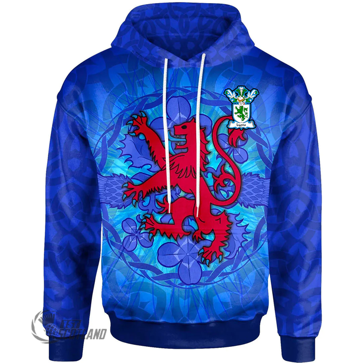 1stScotland Hoodie - Lyons Hoodie - Lion With Scotland Thistle A7 | 1stScotland