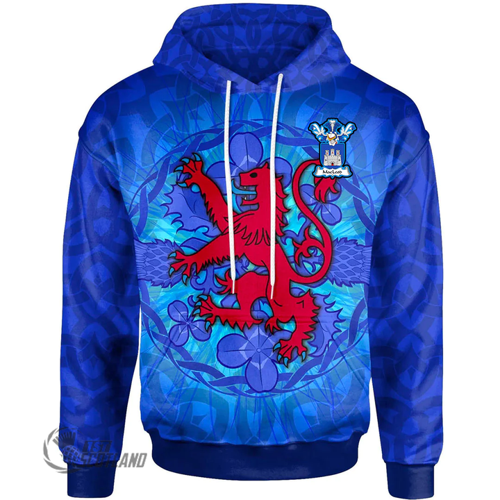 1stScotland Hoodie - MacLeod Hoodie - Lion With Scotland Thistle A7 | 1stScotland