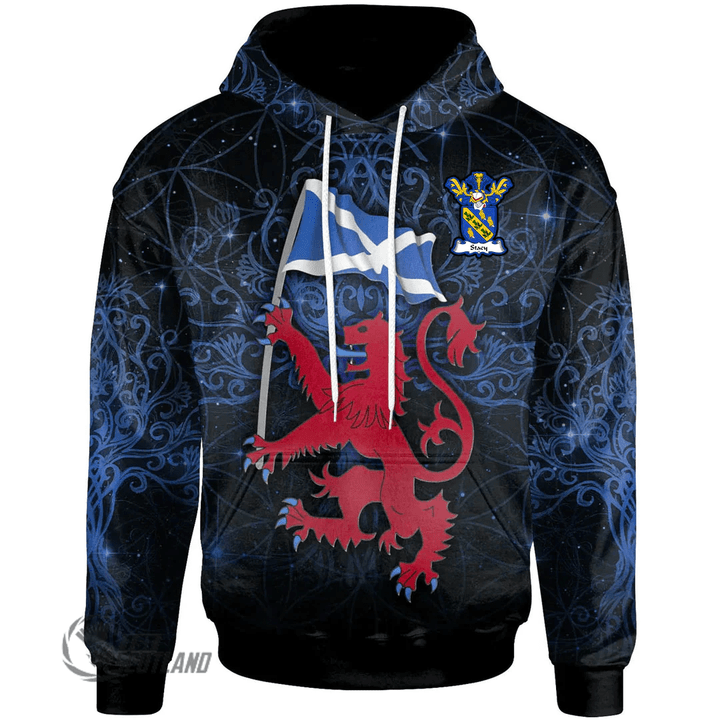 1stScotland Hoodie - Stacy Hoodie - Lion Rampant With Scotland Flag A7 | 1stScotland