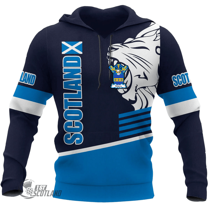 1stScotland Hoodie - Niddrie Hoodie - Great Lion Style Blue A7 | 1stScotland