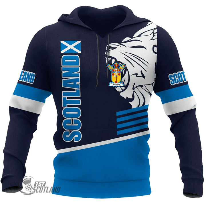 1stScotland Hoodie - Sivright Hoodie - Great Lion Style Blue A7 | 1stScotland