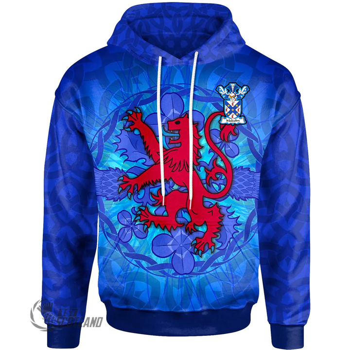 1stScotland Hoodie - Malcolm or MacCallum Hoodie - Lion With Scotland Thistle A7 | 1stScotland