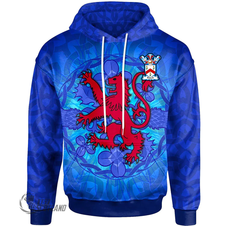 1stScotland Hoodie - Riddell Hoodie - Lion With Scotland Thistle A7 | 1stScotland
