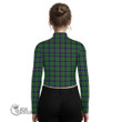 Scottish Duncan Modern Tartan Crest Women Long Sleeve Turtleneck T-Shirt Full Plaid