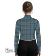 Scottish Weir Ancient Tartan Crest Women Long Sleeve Turtleneck T-Shirt Full Plaid