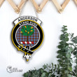 Scottish Anderson Modern Tartan Crest Wooden Sign Scottish Badge