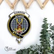 Scottish Gordon Dress Modern Tartan Crest Wooden Sign Scottish Badge
