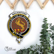 Scottish MacKintosh Hunting Weathered Tartan Crest Wooden Sign Scottish Badge