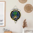 Scottish Hamilton Hunting Modern Tartan Crest Wooden Sign Scottish Badge