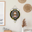 Scottish Menzies Black & White Ancient Tartan Crest Wooden Sign Scottish Badge