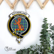 Scottish Sutherland Old Ancient Tartan Crest Wooden Sign Scottish Badge
