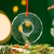 Scottish Ainslie Glass Christmas Ornament Scottish Badge