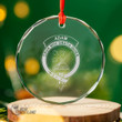 Scottish Adam Glass Christmas Ornament Scottish Badge