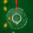Scottish Agnew Modern Glass Christmas Ornament Scottish Badge