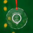 Scottish Abercrombie Glass Christmas Ornament Scottish Badge
