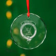 Scottish Stewart Hunting Modern Glass Christmas Ornament Scottish Badge