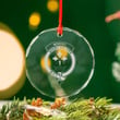 Scottish Moffat Modern Glass Christmas Ornament Scottish Badge