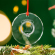 Scottish Paterson Glass Christmas Ornament Scottish Badge