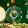 Scottish Nicolson Hunting Weathered Glass Christmas Ornament Scottish Badge