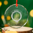 Scottish Russell Modern Glass Christmas Ornament Scottish Badge