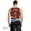 Scottish Brodie Modern Tartan Crest Men Tank Top Lion Rampant Scotland Forever