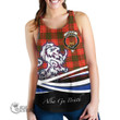 Scottish Cameron Modern Tartan Crest Women Racerback Tank Lion Rampant Scotland Forever