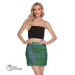 Scottish Arbuthnot Ancient Tartan Side Strap Closure Mini Skirt Full Plaid
